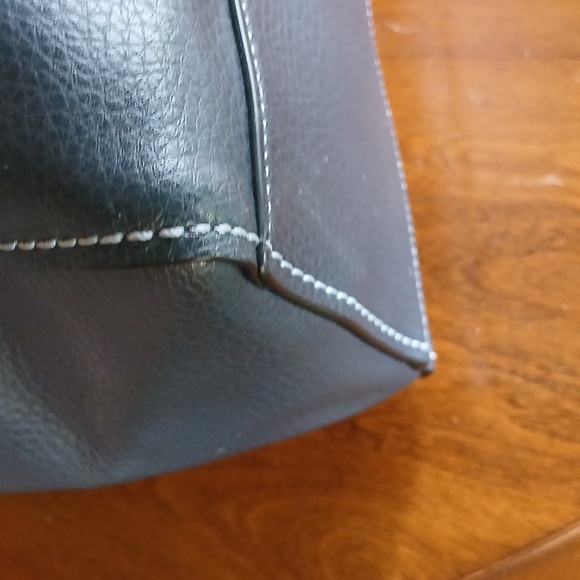 Coach Derby Dark Blue Leather Tote - Picture 8 of 16